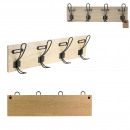 wall coat rack 4 metal hooks
