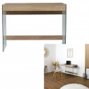 desk with wooden top and glass walls 100x50x74cm