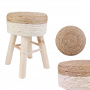 stool beige braid