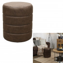 pouf pu brown chester