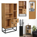 abbott wood and metal bookcase
