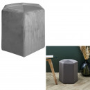 pouf velvet cotele 35cm giulia dark gray