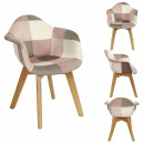 patchwork armchair child leonie pink