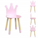 chaise couronne rose