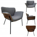 sam armchair grey fabric