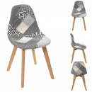 chaise patchwork gris