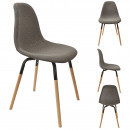 Scandinavian chair dark gray fabric phenix
