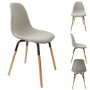 scandinavian chair light grey fabric phenix