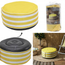 inflatable pouffe yellow stripes