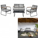 palma grey 4-piece garden furniture set