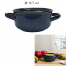 gres du temps blue soup bowl