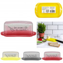 plastic butter dish, 3-fold assorted
