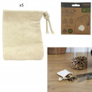 reusable tea bag x5