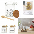 jar with spoon 25cl, 2-fold assorted