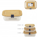glass and bamboo lunch box 32cl