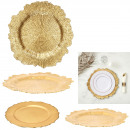 coasters plate gold 33cm, 2-fold assorted