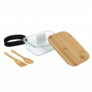 bamboo glass and cutlery box 17cm