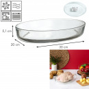 oval glass dish 30cm
