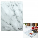 glass cutting board with marble effect