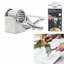 cheese grater with stainless steel crank handle