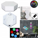 hexagonal rgb wall lamp with battery x2