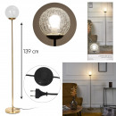 retro chiselled glass floor lamp