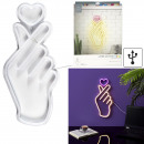 neon effect led lamp usb heart sign