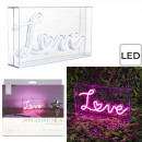 neon love effect led acrylic lamp