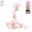 garland ball 20led nuance pink dore 4x372cm