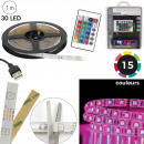 ribbon rgb 30 led 1m remote control