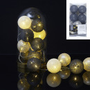 garland ball usb 15 led grey white blue