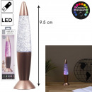 deco lamp with glitter h9.5cm