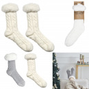 sherpa embosse winter socks, 2- times assorted
