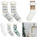 sherpa flocon socks, 3- times assorted