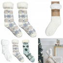 chaussettes sherpa flocon, 3-fois assorti