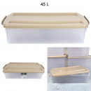 plastic storage box under bed