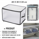 transparent storage box 40x30x25cm