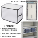 transparent storage box 52x30x30cm