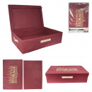 burgundy folding storage box 38l