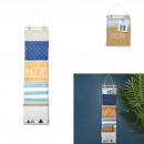 hanging storage 4 vertical pockets blue