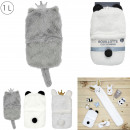 1l animal hot water bottle, 3-fold assorted
