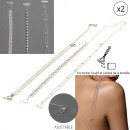 jewel bra straps, 3-fold assorted