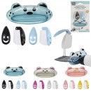 toothpaste saver and 2 head covers, 3-fold