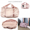 multi-compartment sport bag pink