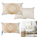 Pillow beige and white with bangs 30x50cm