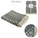 plaid ethnic fringe pattern 120x150cm