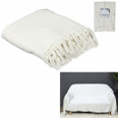 waffle sofa bed ivory 170x250cm