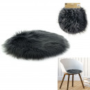 galette chair fur grey 38cm x6