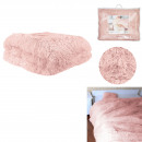 ágytakaró hosszú haj rózsaszín 220x240cm
