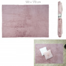 fine pink imitation fur rug 120x170cm